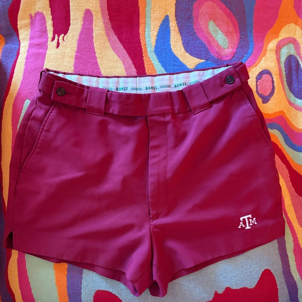 Vintage Boast Brand Mens Tennis Shorts Texas A&M University Prep Style